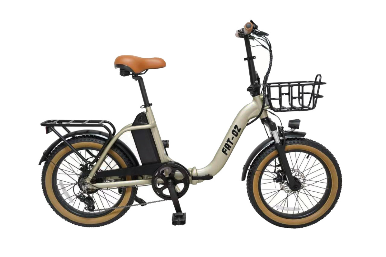 【免許不要★公道走行可能】折りたたみ電動アシスト自転車 ファットバイク型 20インチ シマノ6段変速 前カゴ別売り e-bike FAT-02